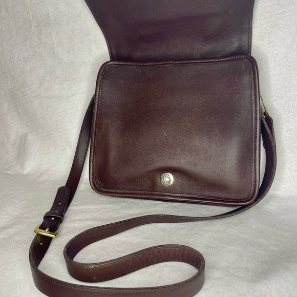 VINTAGE Coach 1998 Tribeca Crossbody - Dark Mahogany Brown Leather 🤎 - Picture 6 of 8